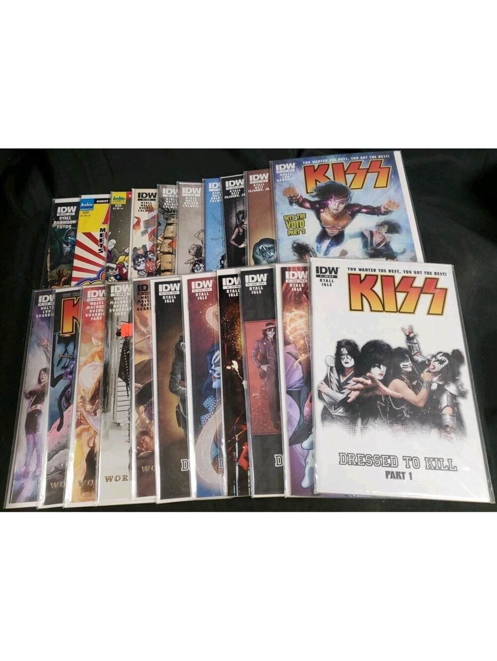 Lot of 21 IDW KISS, KISS KIDS, KISS GIRLS, ARCHIE KISS Comics ALL NEW In Sleeves
